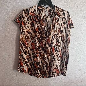 Worthington Multicolor Abstract Blouse